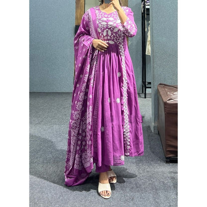 Woman 3pcs Anarkali Frock