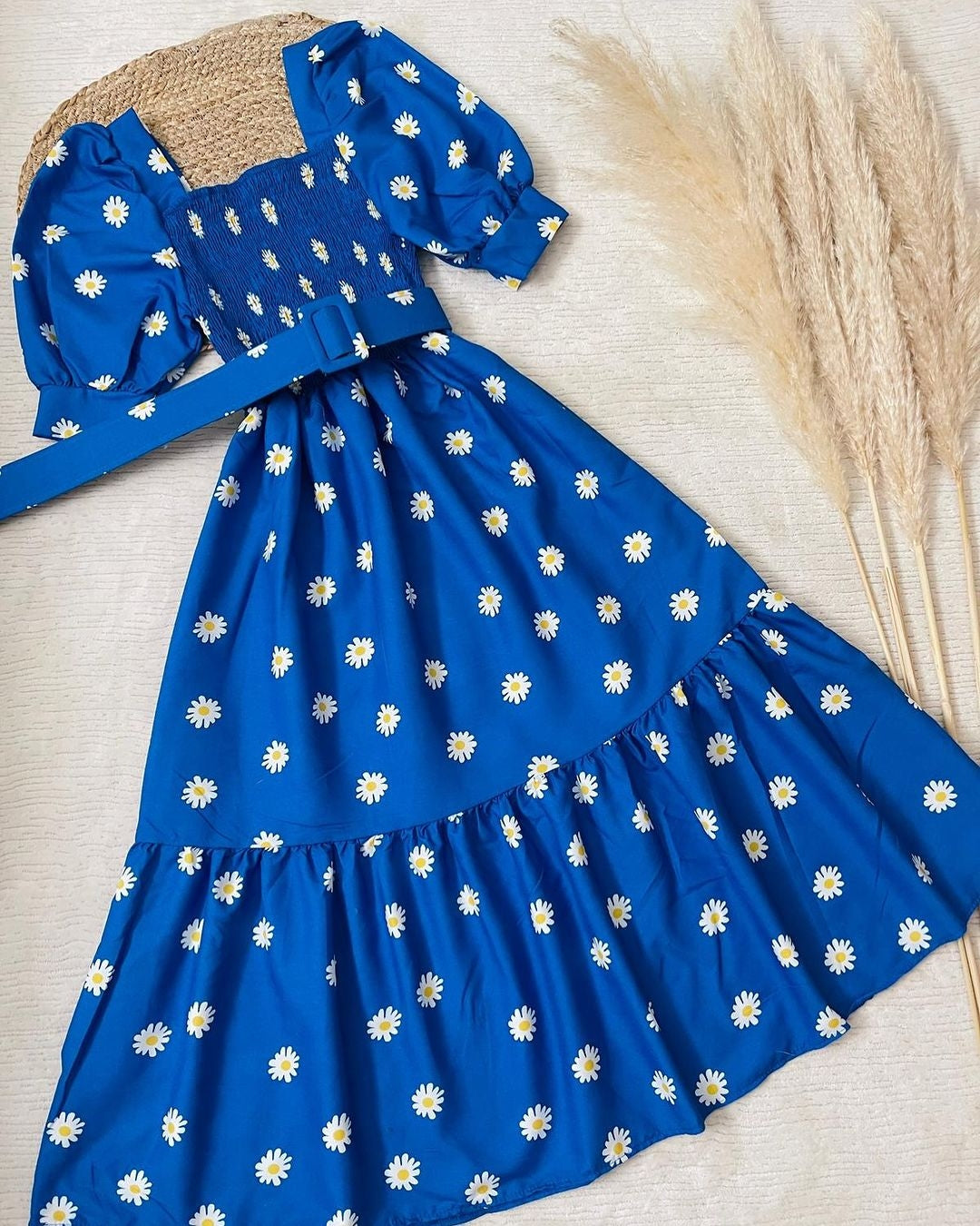 BELTED DAISY PATTERN FROCK 🥰