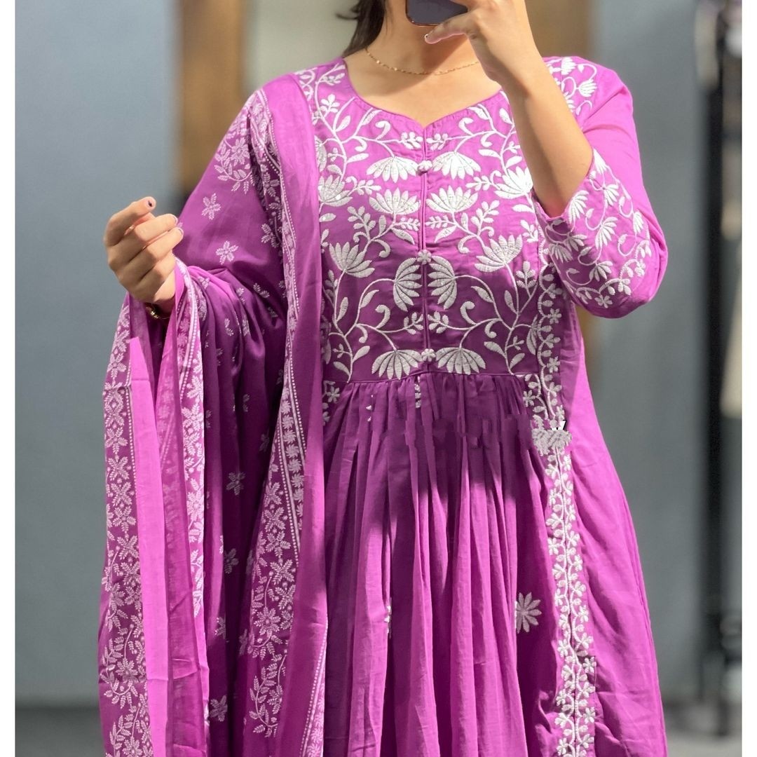 Woman 3pcs Anarkali Frock