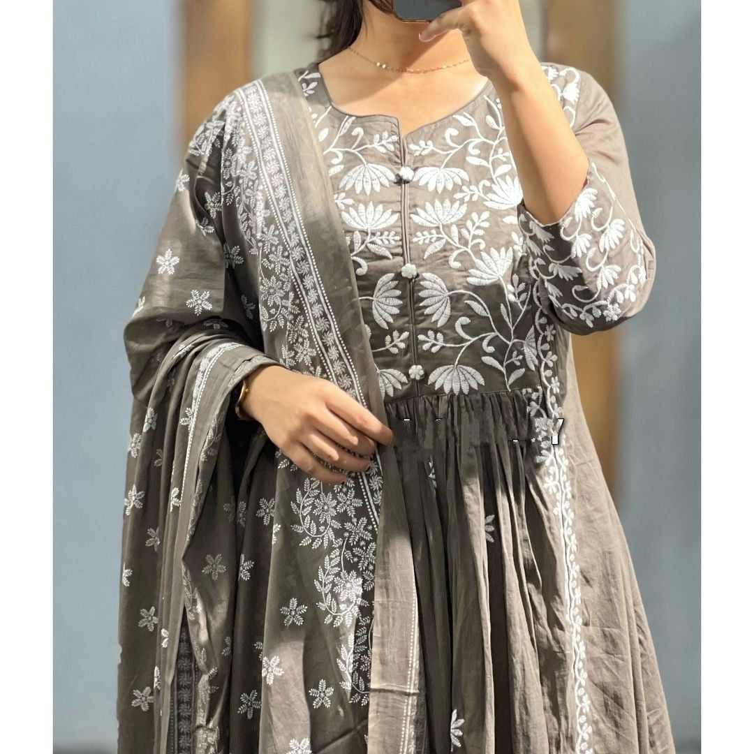 Woman 3pcs Anarkali Frock