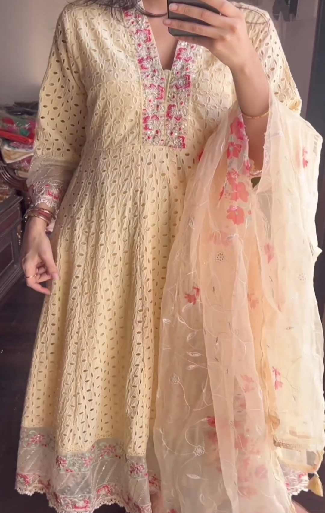 Chickenkari 3pcs Embroidery Frock🥰