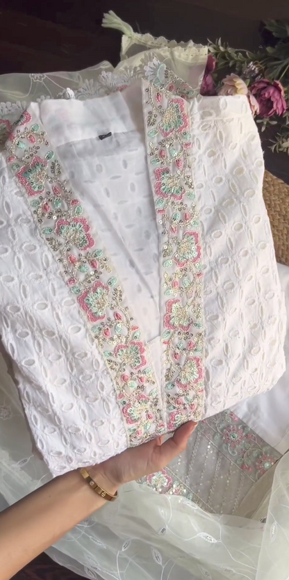 Chickenkari 3pcs Embroidery Frock🥰