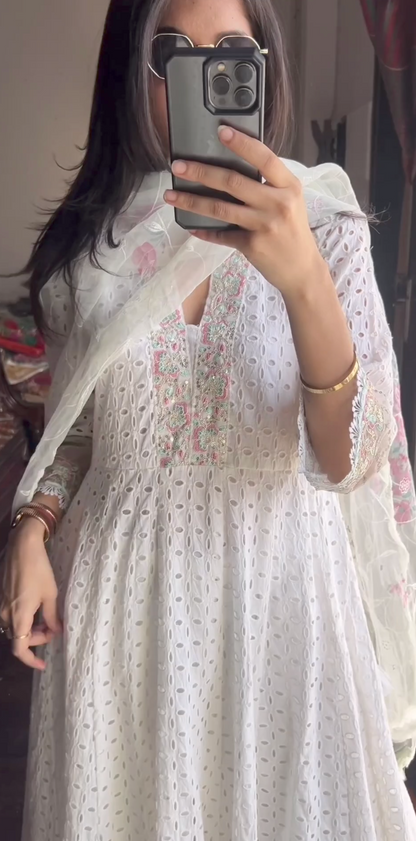 Chickenkari 3pcs Embroidery Frock🥰