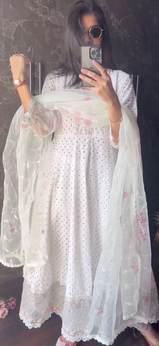 Chickenkari 3pcs Embroidery Frock🥰