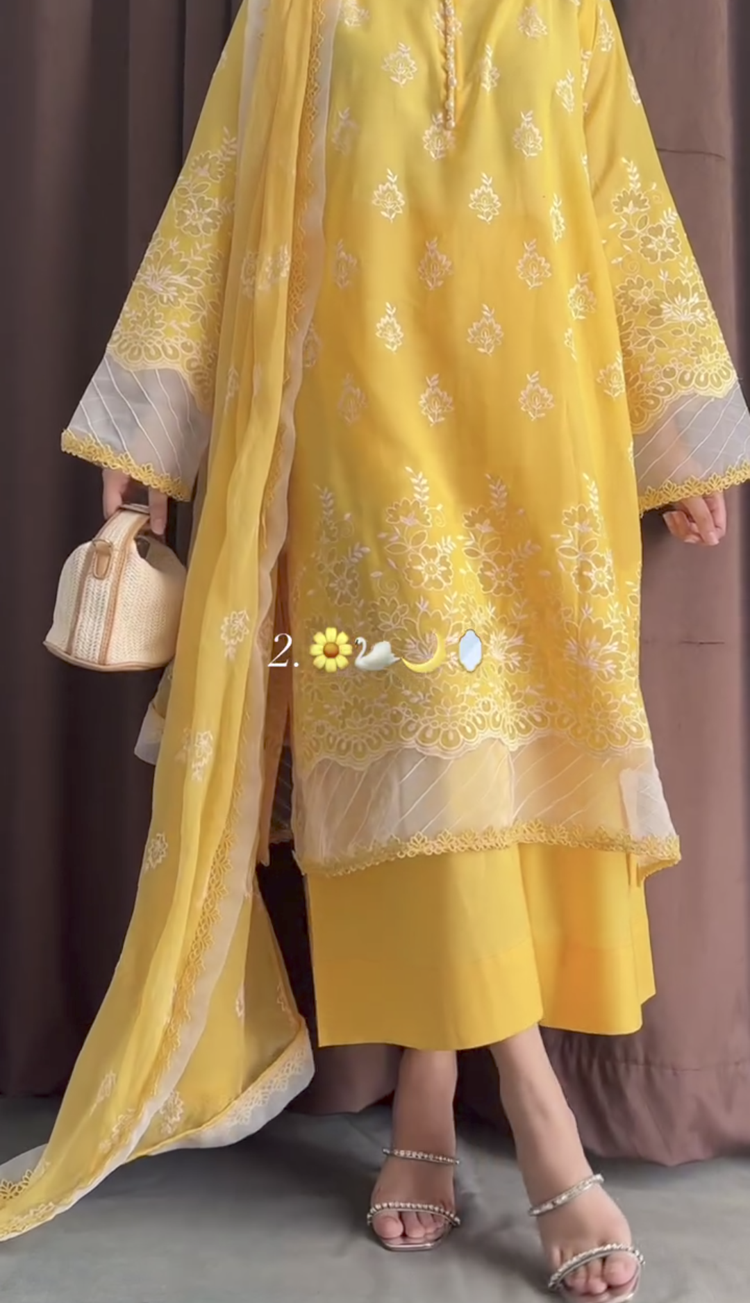 Pack of 2 Chikankari 3pcs suit