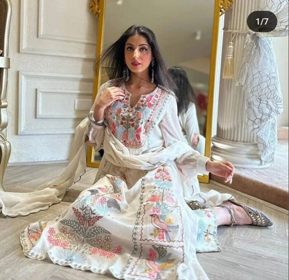 Beautiful Kurti With Palazzo And Dupatta