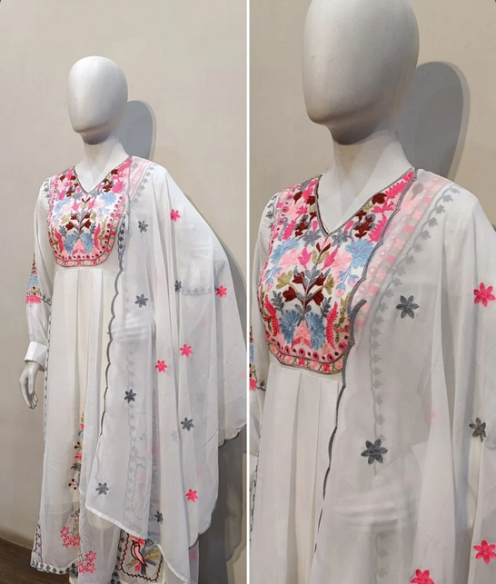 Beautiful Kurti With Palazzo And Dupatta
