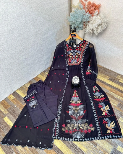 Beautiful Kurti With Palazzo And Dupatta