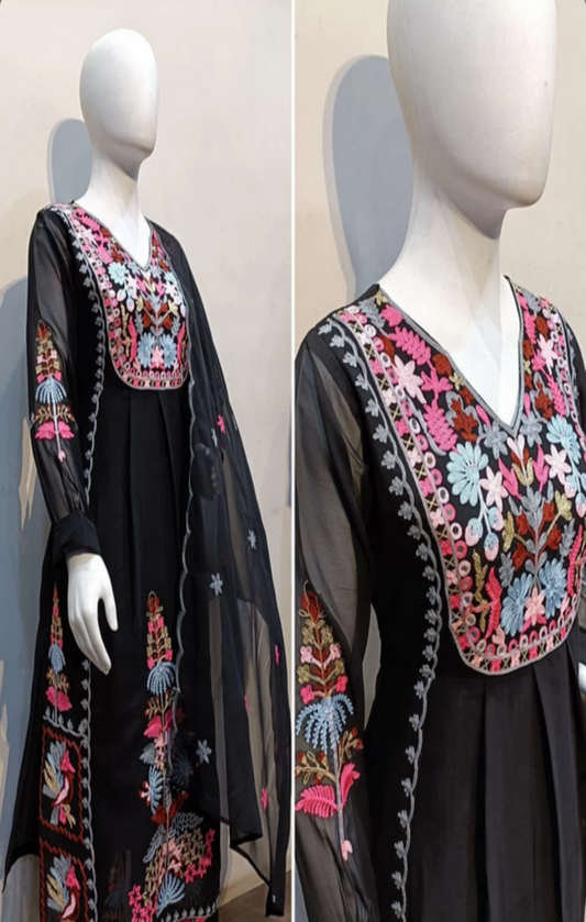 Beautiful Kurti With Palazzo And Dupatta