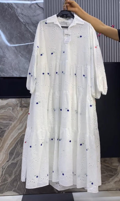 Pack of 3 Elegant Chikankari Frocks for Women 🌸