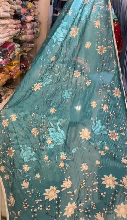 Beautiful Embroidered 3-Piece Frock Set for Women