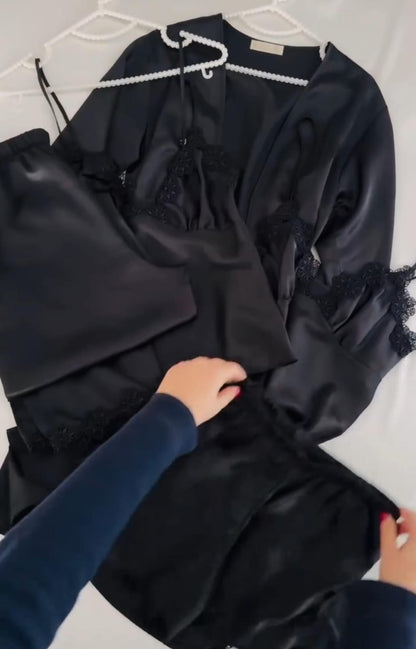 7-Piece Premium Silk Night Suit Set for Women 🌟