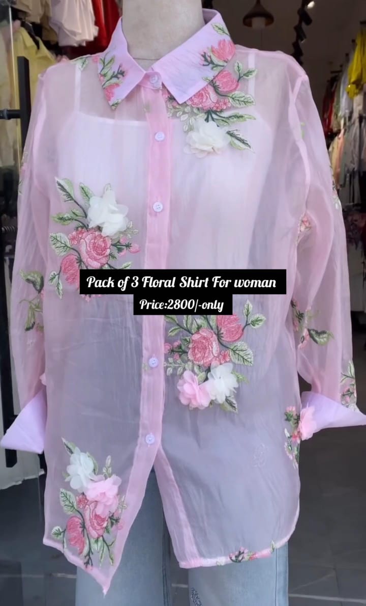 Pack of 3 Floral Shirts for Women 🌸