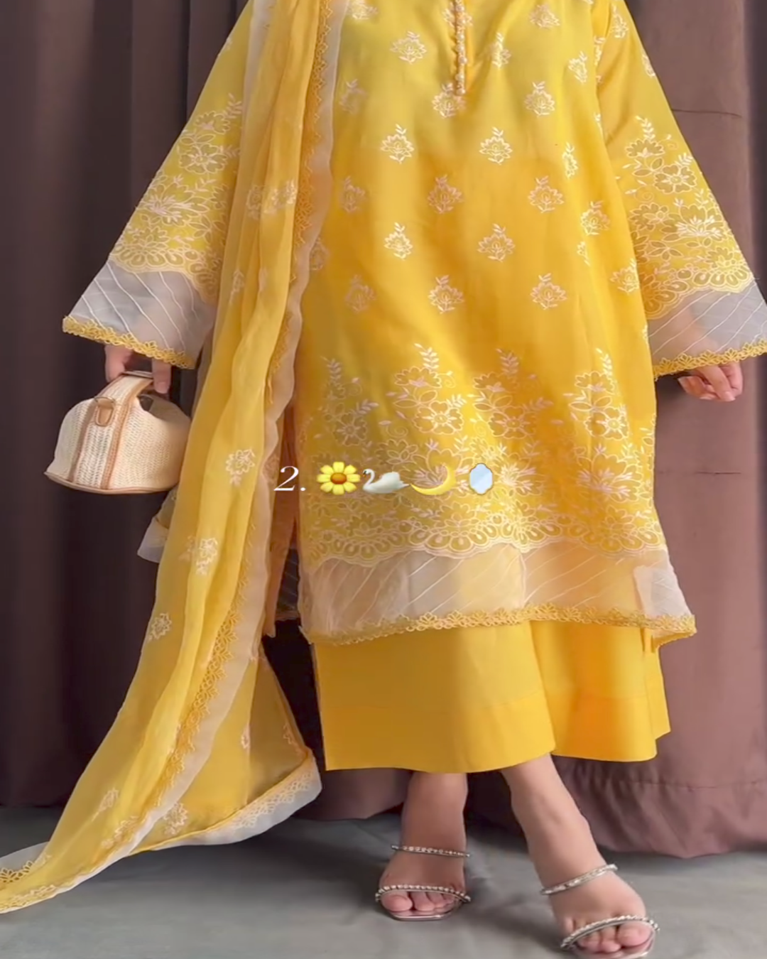Pack of 2 Chikankari 3pcs suit
