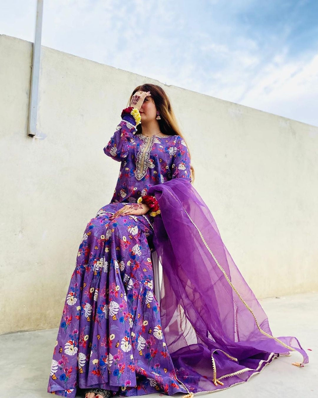 Woman Embroidery Garara 3pcs suit
