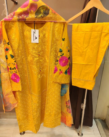 Heavy Embroidery 3pcs suit