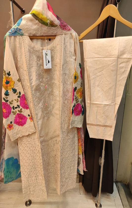 Heavy Embroidery 3pcs suit